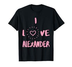 I Love Alexander I Heart Alexander divertido regalo de Alexander Camiseta