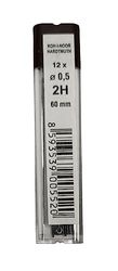 KOH-I-NOOR Fine Graphite Leads for 0.5mm Diameter 60mm 2H Mechanical Pencil