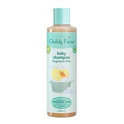Childs Farm Baby Shampoo Unfragranced Gently Cleanses Hair and Scalp Suitable for Newborns with Dry, Sensitive and Eczema-prone Skin and Scalp, 250 ml