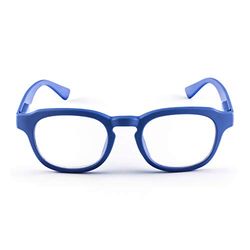 Contacta, Mayfair, Occhiali da Lettura per Uomo e Donna, Montatura Arrotondata con Effetto Soft Touch e Aste Flex, Colore Light Blue, Diottrie +2,00, Confezione con Sacchetto Portaocchiali, 26g