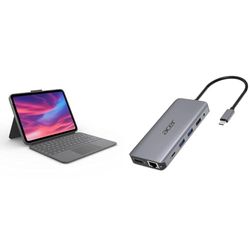 Logitech Combo Touch Detachable & Acer 12-in-1 USB-C hub