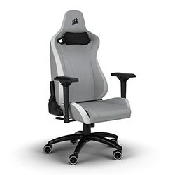 Corsair Gaming Chair, Pelle Sintetica, Grigio e Bianco, One Size