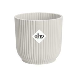 Elho Vibes Fold Rond Mini 11 - Pot De Fleurs pour Intérieur - Plastique 100% recyclé - Ø 11.1 x H 10.5 cm - Blanc/Blanc Soie