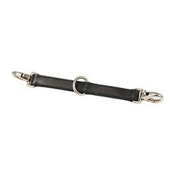 Pfiff 004267 skórzane gogle longierskie, skórzane okulary do longierek, z 2 karabińczykami, czarne