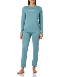 Emporio Armani Logo da Donna Pajamas Iconic Set Pajama, Artico, S (Pacco da 2)