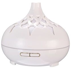 SIXTOL Palm Aroma Difuzer 500 ml, ultrasone luchtbevochtiger, voor luchtbevochtiging en geur van thuis, slaapkamer, kantoor, aromatherapie, voor etherische oliën (witte glans)