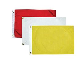 Taylor maakte producten 32183 effen kleur vlag, nylon, 12 "x 18", rode protest vlag