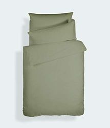Bianca Plain Dyed Military Green Bed Sheet Set 105 cm 100% Cotton Percale
