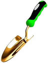 Garden Guru - Pala da giardino super resistente, in acciaio inox rivestito in titanio, resistente alla ruggine, impugnatura ergonomica, strumento perfetto per giardinaggio, diserbo, trapianto e