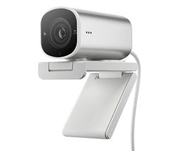 HP 960 Webcam 4K Streaming, Campo visivo fino a 100°, Correzione Automatica Colore, Compatibile con Zoom, Teams, Twitch, Youtube, Windows 11, Chrome e macOS, Argento