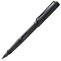 Lamy safari umbra - Stylo Plume avec grip ergonomique et plume acier pour gaucher (LH) en taille M - matière plastique robuste ASA - avec cartouche T 10 bleue