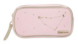 Depesche 10861-034 - make-uptas TOPModel, roze versierd met sterrenbeeld Capricorn (Steinbock) ca. 19 x 10 x 5,5 cm groot, voor het opbergen van make-up en cosmetica