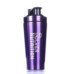 Pulver Taza de batido de acero inoxidable - Protein Shaker - Libre de BPA - 1000ml - Púrpura