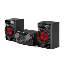 LG CK43N XBOOM, geluidssysteem, 300 W, bluetooth, USB, AUX-ingang, synchronisatie, partnerherkenning, equalizer, MP3-speler, krachtige audio voor thuis en feestjes, zwart