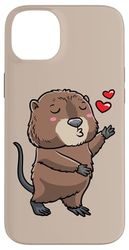 Simpatico design topo muschiato per gli amanti degli animali roditori Custodia per iPhone 14 Plus