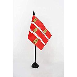 AZ FLAG Bandera de Mesa de Deux-SÈVRES 15x10cm - BANDERINA de DESPACHO Departamento DE Deux-SÈVRES - Francia 10 x 15 cm