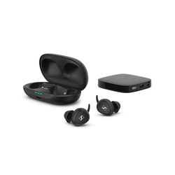 Sennheiser 119-3011-0610 TV Clear Set – Draadloze tv-oordopjes met passieve ruisonderdrukking en bluetooth – Comfortabele, draadloze in-ear tv-headset,eén maat,Zwart