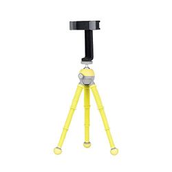 JOBY PodZilla Medium Kit, Treppiede Flessibile e Attacco GripTight 360 Phone, dai Creatori del GorillaPod, Treppiede per Smartphone, Compatibile con iPhone, Action Cam, Dispositivi fino a 1 Kg, Giallo