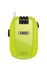 ABUS Combiflex kabellås – lås för att säkra skidor, hjälm, barnvagn och bagage – Break 85 – 85 cm lång – 1,5 mm tjock – med nummerkod – neongul
