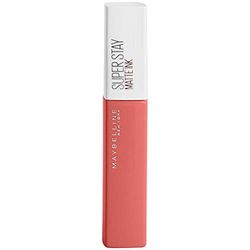 Maybelline New York, SuperStay Matte Ink, batom mate de longa duração, tom 130, Self Starter, vermelho nude
