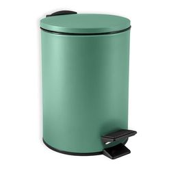 Spirella, Poubelle à Pédale en Acier, Modèle Adelar, Mécanisme Slow Close, Le Couvercle se referme doucement et silencieusement, Revêtement Anti-Traces de Doigts, Vert, 3 litres