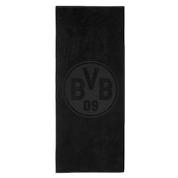 Borussia Dortmund BVB Serviette de Bain 180 x 70 cm Noir 100% Coton Emblème BVB