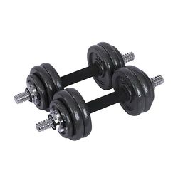 Endless 10 kg (22 lb), ijzer, verstelbare dumbbell set (2 x 5 kg), zwart, perfect voor bodybuilding, fitness, gewichtheffen en training thuis of in de sportschool
