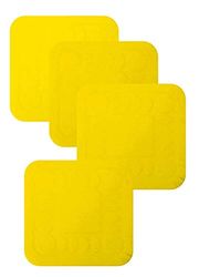 Aidapt Vm990by placemat/onderzetter, siliconen, antislip, geel, 14 cm, 4 stuks