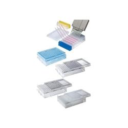 neoLab 7-4737 Rack PCR avec couvercle, matrice 96 puits pour plaques PCR, PS, transparent (paquet de 1)