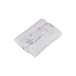 Bébé Douceur, Lot de 3 Langes 100% Coton 70 x 70 cm 1 Imprimé / 2 Unis Essen'Ciel