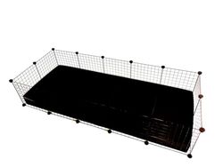 C&C modular cage 5 x 2 pig kanin hedgehog svart 180 x 75 x 37 cm