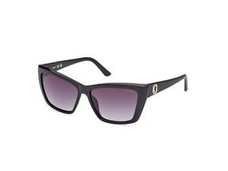 GUESS Womens GUESS GU0009801B55 DAMES UV BESCHERMDE INJECTED ZONNEBRIL zonnebril, glanzend zwart, 55 mm, Zwart, 55MM