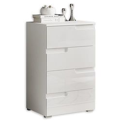 Stella Trading SPICE Confortável em branco, contemporâneo aparador com muito espaço de armazenamento para a sua sala de estar, 50 x 80 x 40 cm (largura/altura/profunda)