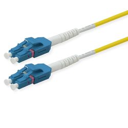 ROLINE LWL-kabel duplex 9/125µm OS2, LC/LC, UNIBOOT, geel, 15 m