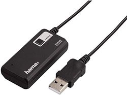 Hama Transmisor de audio Bluetooth doble (adaptador de receptor para transmisión simultánea a 2 auriculares o altavoces, actualización BT inalámbrica), negro