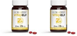 Marnys Vitahelp Zinc 25 Mg - 120 Cápsulas Para 4 Meses - Antioxidante Y Contribuye Al Sistema Inmunitario Normal - Made In Spain 67 g (Paquete de 2)