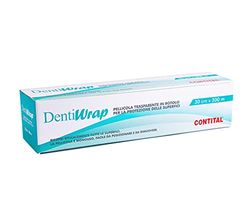 CONTITAL Pellicola DentiWrap per Dentisti con astuccio, rotolo PVC per la protezione di superfici, larghezza 30 cm, 300 metri