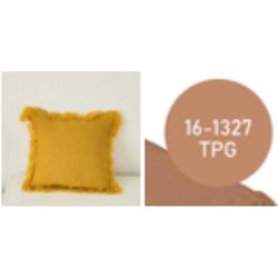 HOME DECO FACTORY, TX0304, Coussin Gaufre Ocre 40x40 cm-Textile d'Intérieur Élégant et Confortable, Idéal pour Canapé, Fauteuil ou Lit, Apporte Chaleur et Style à Votre Décoration, Coton