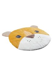 Sterntaler Couverture de jeu Lion Leo - Couverture matelassée en tissu doux et velouté - Avec papier froissé et couineur pour des découvertes passionnantes - Jaune mat