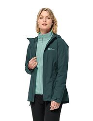 Jack Wolfskin Moonrise-Chaqueta (3 en 1 W), Verde Aguamarina, M para Mujer