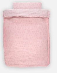 Rosa påslakan giraffmönster 100 x 140 cm - Noukie's