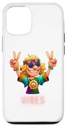 Custodia per iPhone 13 Pace Fuori Con Hippie Vibes Cartone Animato