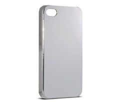 KSIX B0917car16 beschermhoes Glossy voor Apple iPhone 4 en Apple iPhone 4S, zilver