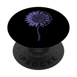 Cinta de girasol para concienciación sobre el cáncer de esófago PopSockets PopGrip Adhesivo