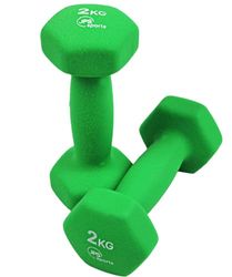 JPS Sports Dumbbells Set 2 x 2kg Verde