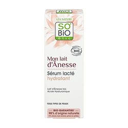 So'Bio étic - Sérum booster d'hydratation - Mon Lait d'Ânesse - Tous types de peaux - Certifié Cosmebio - Tube de 30 ml
