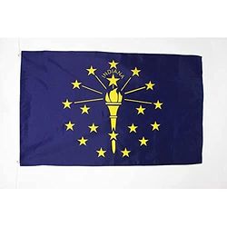 Indiana Vlag 150x90 cm - US state of Indiana vlaggen 90 x 150 cm - Banner 3x5 ft Licht polyester - AZ FLAG