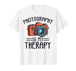 La fotografía es mi terapia - Fotógrafo Fotografía divertida Camiseta