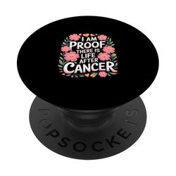 I Am Proof There Is Life After Cancer guerrero luchador |- PopSockets PopGrip Adhesivo
