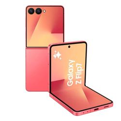 Samsung Galaxy Z Flip7 Smartphone AI pieghevole, 3 anni di Garanzia del produttore, RAM 12GB, 256GB, Display 4,1" Super AMOLED/6,9" Dynamic AMOLED 2X, Fotocamera 50MP, Coralred [Versione italiana]